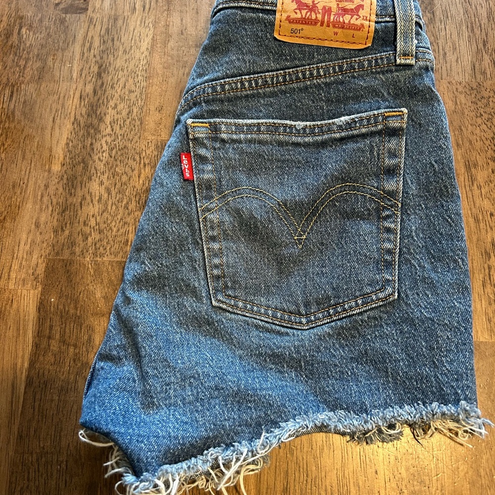 Levi's Blue Denim Cutoff Shorts
